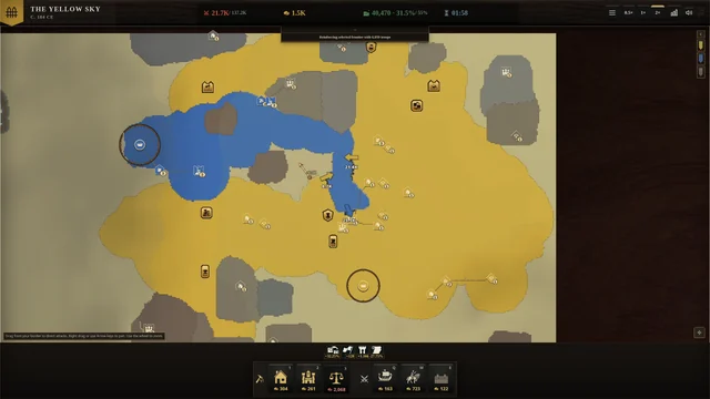 The Yellow Sky: tiet yhdistävät asutuksia rintaman takana.